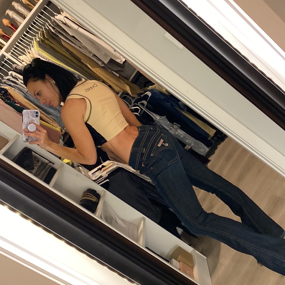 ♦️ SOLD!! ♦️Low rise Hudson Dark Wash Skinny Jeans -Size 24